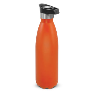 Agogo Mirage Powder Coated Vacuum Bottle - Push Button Lid (Orange)