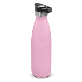 Agogo Mirage Powder Coated Vacuum Bottle - Push Button Lid (Pale Pink)