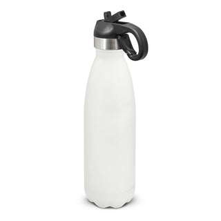 Agogo Mirage Powder Coated Vacuum Bottle - Flip Lid (White)