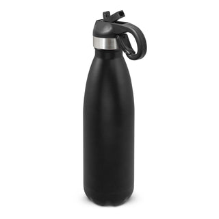 Agogo Mirage Powder Coated Vacuum Bottle - Flip Lid (Black)