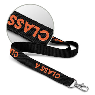 Agogo Soft Touch Logo Lanyard (Dark Blue)