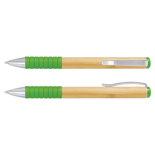 Agogo Bamboo Twist Pen (Bright Green)