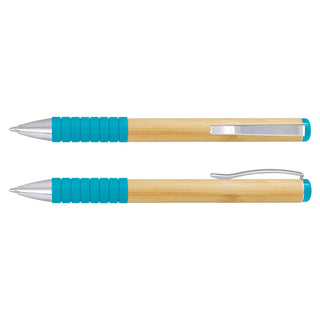 Agogo Bamboo Twist Pen (Light Blue)