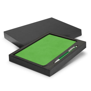 Agogo Demio Notebook and Pen Gift Set (Bright Green)