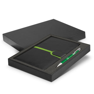 Agogo Andorra Notebook and Pen Gift Set (Bright Green)