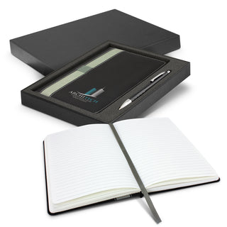 Agogo Prescott Notebook and Pen Gift Set (Grey/Black)