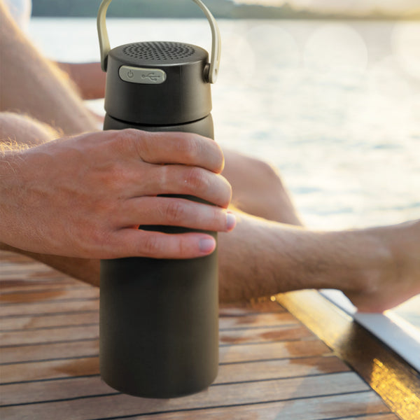 Ridgeline Bluetooth Speaker Vacuum Bottle (Black)