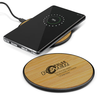 Agogo Bamboo 5W Wireless Charger (Natural/Black)