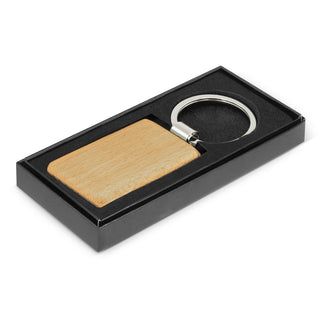 Kauri Key Ring - Rectangle (Natural) — Gift Box