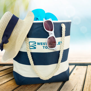 Harbour Bali Tote Bag (White/Teal) — Feature