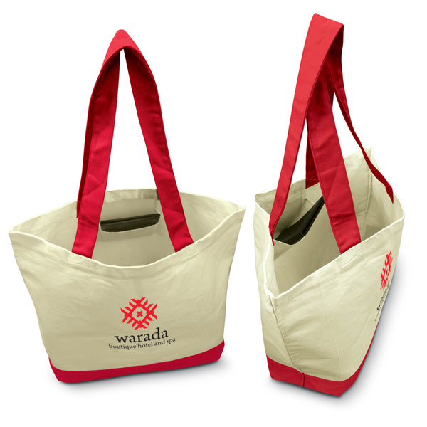 Canvas Sedona Canvas Tote Bag (Bright Green/Natural)