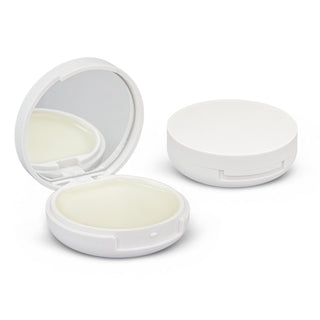 Agogo Compact Mirror and Lip Balm (White)