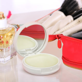 Agogo Compact Mirror and Lip Balm (White)