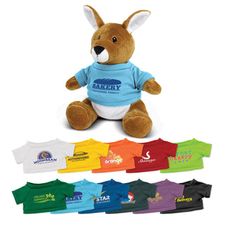 Outback Kangaroo Plush Toy (T-Shirt: White)