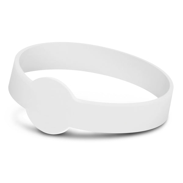 Rally Silicone Wrist Band - Embossed (White)