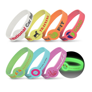 Agogo Xtra Silicone Wrist Band - Glow in the Dark (Translucent White)