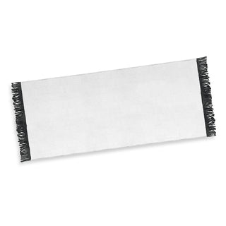 Tide Santorini Beach Towel (White) — Black - Tassels