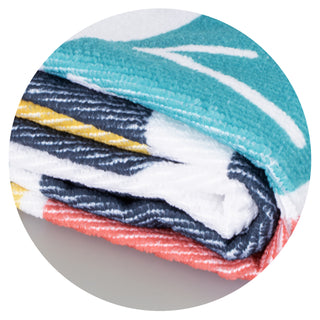 Tide Santorini Beach Towel (Royal Blue) — Branding Close Up