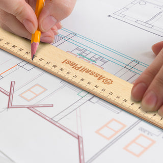 Beechwood 30cm Ruler (Natural) — Feature