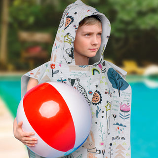 Splash Kids Hooded Towel (Light Blue) — Feature