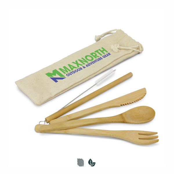 Organic Bamboo Cutlery Set (Natural)
