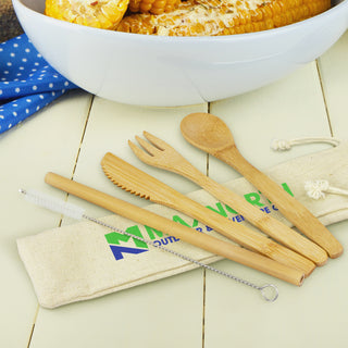 Organic Bamboo Cutlery Set (Natural) — Impact Aware