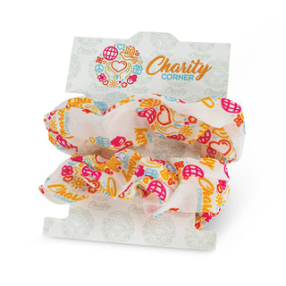 Printwear Hair Scrunchie - Set of 2 (White)