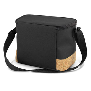 Coast Cooler Bag (Black with Natural Cork) — Back