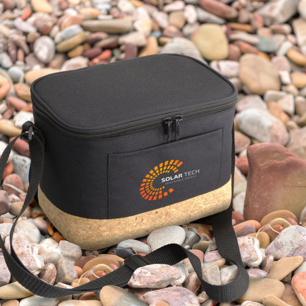 Coast Cooler Bag (Black with Natural Cork)