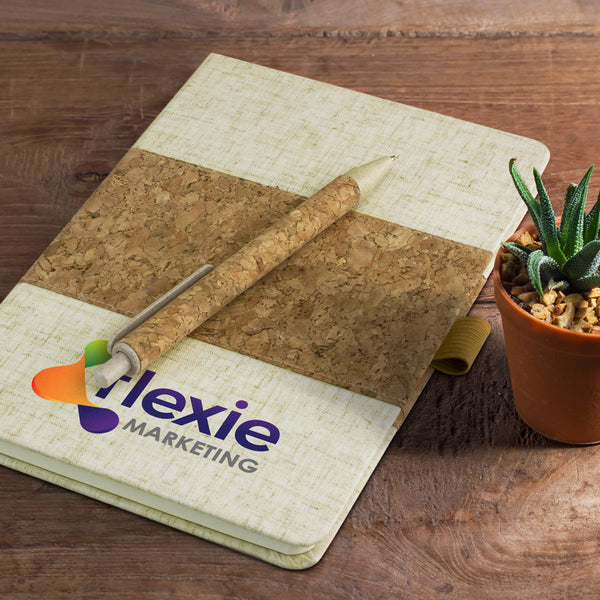 Linen Notebook & Pen Set (Natural)
