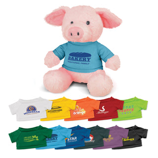 Meadow Pig Plush Toy (T-Shirt: White)