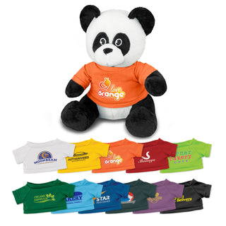 Bamboo Panda Plush Toy (T-Shirt: White)