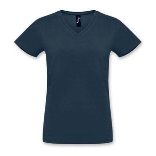 SOLS Imperial Womens V Neck T-Shirt (French Navy)