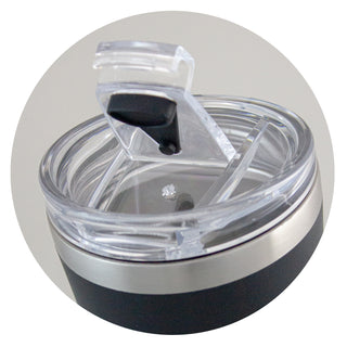 Swiss Peak Vacuum Cup (Black) — Lid Detail