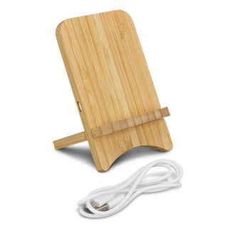 Agogo Bamboo Wireless Charging Stand (Natural)