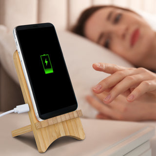 Agogo Bamboo Wireless Charging Stand (Natural)