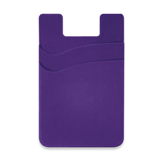 Cipher Dual Silicone Phone Wallet (Teal) — Purple