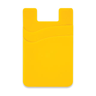 Cipher Dual Silicone Phone Wallet (Red) — Yellow