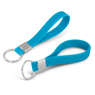 Flex Silicone Key Ring (Yellow) — Light Blue