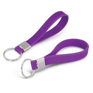 Flex Silicone Key Ring (Bright Green) — Purple