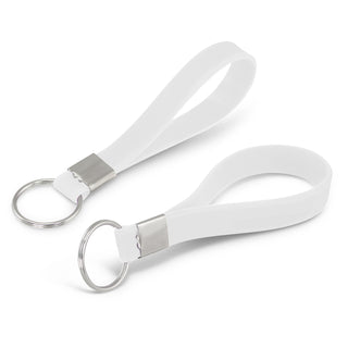 Flex Silicone Key Ring (Navy) — Clear