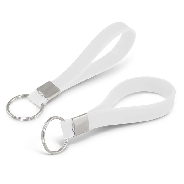 Flex Silicone Key Ring (White)