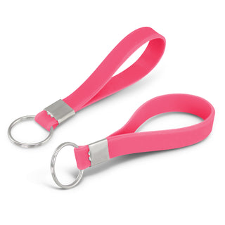 Flex Silicone Key Ring (Orange) — Pink