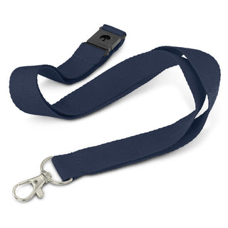 Glow Beacon Logo Lanyard (Bright Green) — Navy