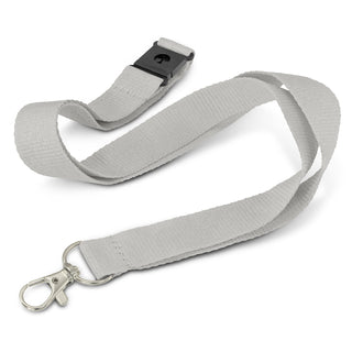 Glow Beacon Logo Lanyard (White) — Grey