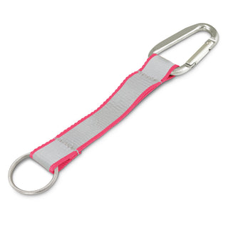 Bright Reflector Key Ring (Grey) — Pink
