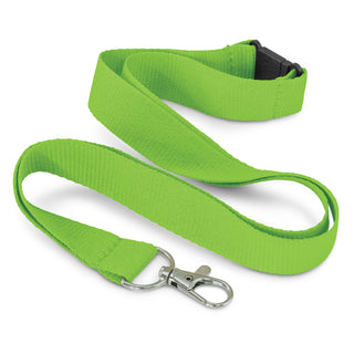 Eco RPET Lanyard (Red) — Bright Green