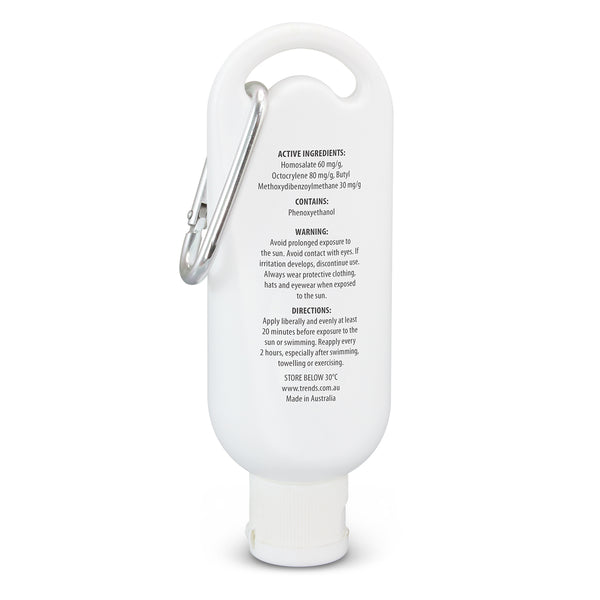 Summit TRENDS Everyday SPF 50+ Carabiner Sunscreen 50ml (White)