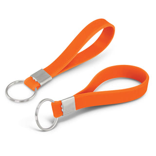 Agogo Silicone Key Ring - Debossed (Orange)