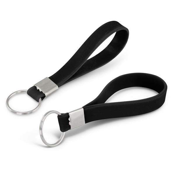Rise Silicone Key Ring - Embossed (Black)